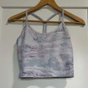 Beyond Yoga | Slim racerback pastel patterned marble tank (size M)